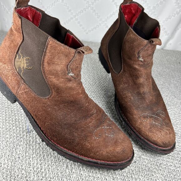 Fly London Men’s Brown Leather Boots Size 12 Euro 45 main image 10
